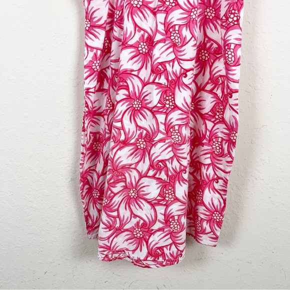 Roberta Roller Rabbit Pink Floral Mini 100% Cotton Dress Size Medium - Picture 6 of 6